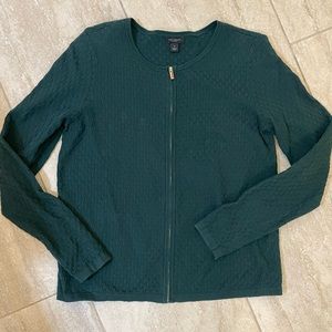 Ann Taylor Green Knit Cardigan Size M